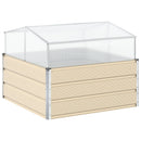 Plantekasse Elfenben 100 x 100 x 77 cm Galvaniseret stål