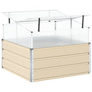 Plantekasse Elfenben 100 x 100 x 77 cm Galvaniseret stål