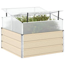 Plantekasse Elfenben 100 x 100 x 77 cm Galvaniseret stål