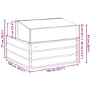 Plantekasse Elfenben 100 x 100 x 77 cm Galvaniseret stål
