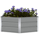 Plantekasse Lysegrå 129 x 129 x 45 cm Stål