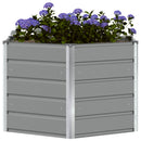Plantekasse Lysegrå 129 x 129 x 75 cm Stål
