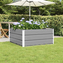 Plantekasse Lysegrå 100 x 100 x 45 cm Stål