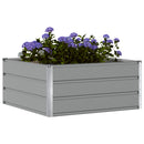 Plantekasse Lysegrå 100 x 100 x 45 cm Stål