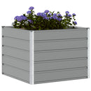 Plantekasse Lysegrå 100 x 100 x 75 cm Stål