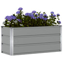 Plantekasse Lysegrå 100 x 40 x 45 cm Stål