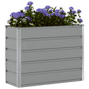 Plantekasse Lysegrå 100 x 40 x 75 cm Stål