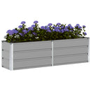 Plantekasse Lysegrå 160 x 40 x 45 cm Stål