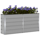 Plantekasse Lysegrå 160 x 40 x 75 cm Stål