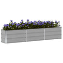 Plantekasse Lysegrå 240 x 40 x 45 cm Stål