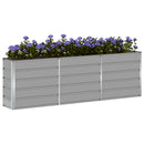 Plantekasse Lysegrå 240 x 40 x 75 cm Stål