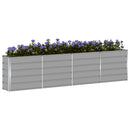 Plantekasse Lysegrå 320 x 40 x 75 cm Stål