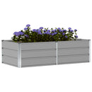 Plantekasse Lysegrå 160 x 80 x 45 cm Stål