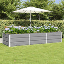 Plantekasse Lysegrå 240 x 80 x 45 cm Stål