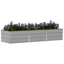 Plantekasse Lysegrå 240 x 80 x 45 cm Stål