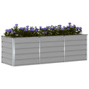 Plantekasse Lysegrå 240 x 80 x 75 cm Stål