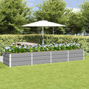 Plantekasse Lysegrå 320 x 80 x 45 cm Stål