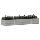 Plantekasse Lysegrå 320 x 80 x 45 cm Stål