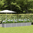 Plantekasse Lysegrå 400 x 80 x 45 cm Stål