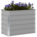 Plantekasse Lysegrå 100 x 50 x 77 cm Galvaniseret stål