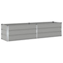Plantekasse Lysegrå 195 x 50 x 45 cm Galvaniseret stål