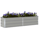 Plantekasse Lysegrå 195 x 50 x 45 cm Galvaniseret stål