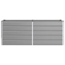 Plantekasse Lysegrå 195 x 50 x 75 cm Galvaniseret stål