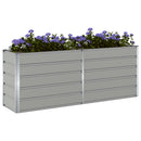 Plantekasse Lysegrå 195 x 50 x 75 cm Galvaniseret stål