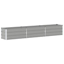 Plantekasse Lysegrå 290 x 50 x 45 cm Galvaniseret stål