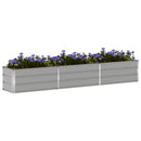 Plantekasse Lysegrå 290 x 50 x 45 cm Galvaniseret stål