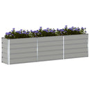 Plantekasse Lysegrå 290 x 50 x 75 cm Galvaniseret stål