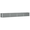 Plantekasse Lysegrå 385 x 50 x 45 cm Galvaniseret stål