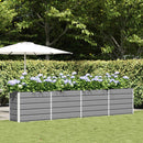 Plantekasse Lysegrå 385 x 50 x 75 cm Galvaniseret stål