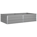 Plantekasse Lysegrå 195 x 100 x 45 cm Galvaniseret stål
