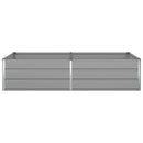 Plantekasse Lysegrå 195 x 100 x 45 cm Galvaniseret stål
