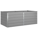 Plantekasse Lysegrå 195 x 100 x 75 cm Galvaniseret stål