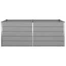 Plantekasse Lysegrå 195 x 100 x 75 cm Galvaniseret stål
