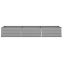 Plantekasse Lysegrå 290 x 100 x 45 cm Galvaniseret stål