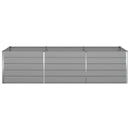 Plantekasse Lysegrå 290 x 100 x 75 cm Galvaniseret stål