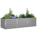 Plantekasse Lysegrå 290 x 100 x 75 cm Galvaniseret stål
