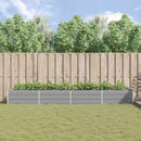 Plantekasse Lysegrå 385 x 100 x 45 cm Galvaniseret stål