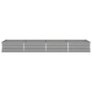 Plantekasse Lysegrå 385 x 100 x 45 cm Galvaniseret stål