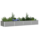 Plantekasse Lysegrå 385 x 100 x 45 cm Galvaniseret stål