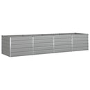 Plantekasse Lysegrå 385 x 100 x 75 cm Galvaniseret stål