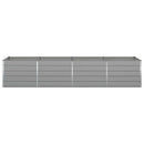 Plantekasse Lysegrå 385 x 100 x 75 cm Galvaniseret stål