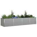 Plantekasse Lysegrå 385 x 100 x 75 cm Galvaniseret stål