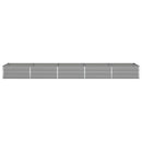 Plantekasse Lysegrå 480 x 100 x 45 cm Galvaniseret stål
