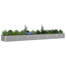 Plantekasse Lysegrå 580 x 100 x 45 cm Galvaniseret stål