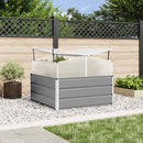 Plantekasse Lysegrå 100 x 100 x 77 cm Galvaniseret stål
