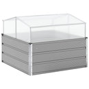 Plantekasse Lysegrå 100 x 100 x 77 cm Galvaniseret stål